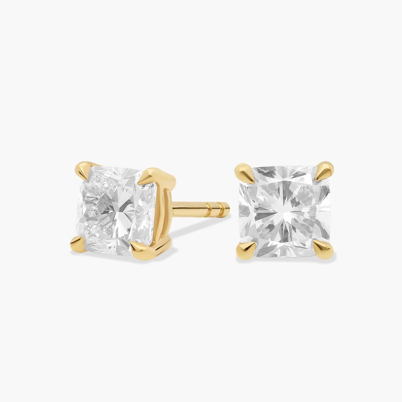 Cushion Cut Lab-Grown Diamond Stud Earrings