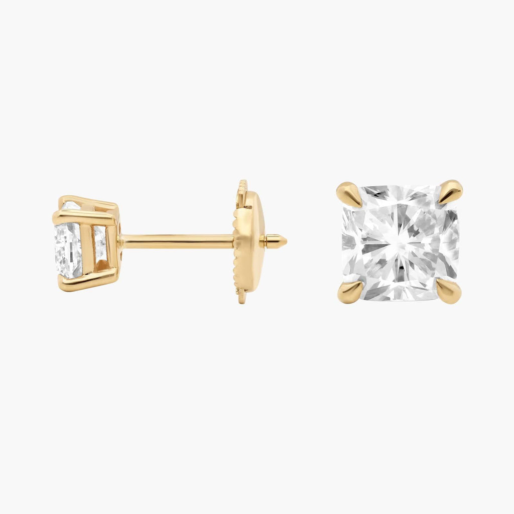 Cushion Cut Lab-Grown Diamond Stud Earrings