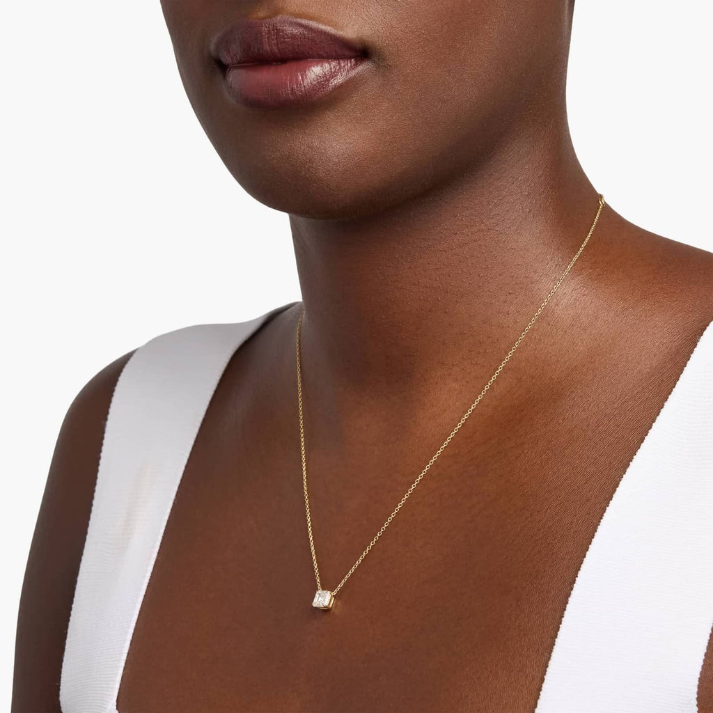 Asscher Cut Lab-Grown Diamond Solitaire Pendant