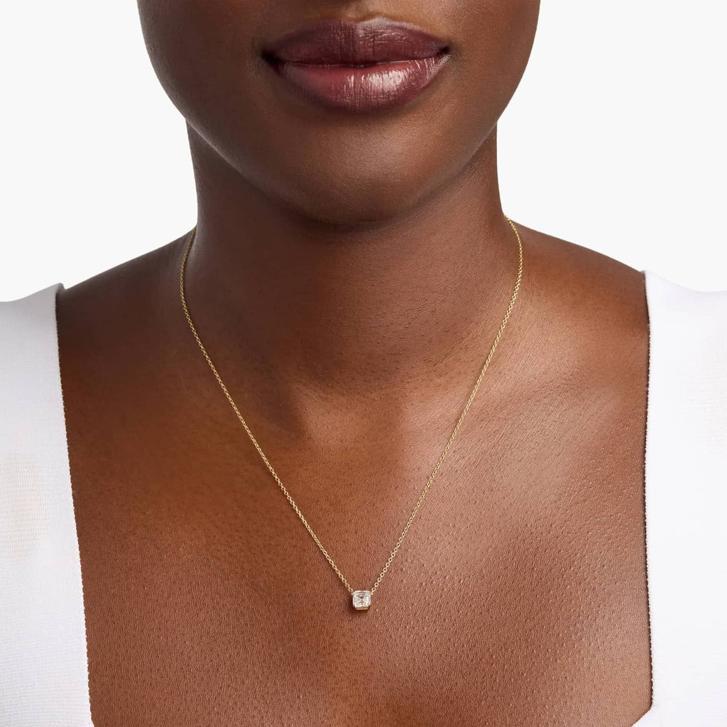 Asscher Cut Lab-Grown Diamond Solitaire Pendant