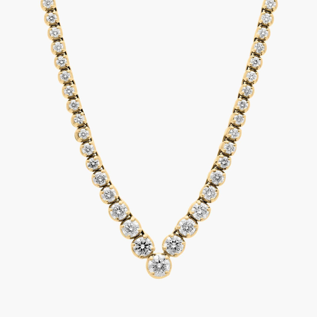 18 " Chevron Lab Grown Diamond Eternity Necklace