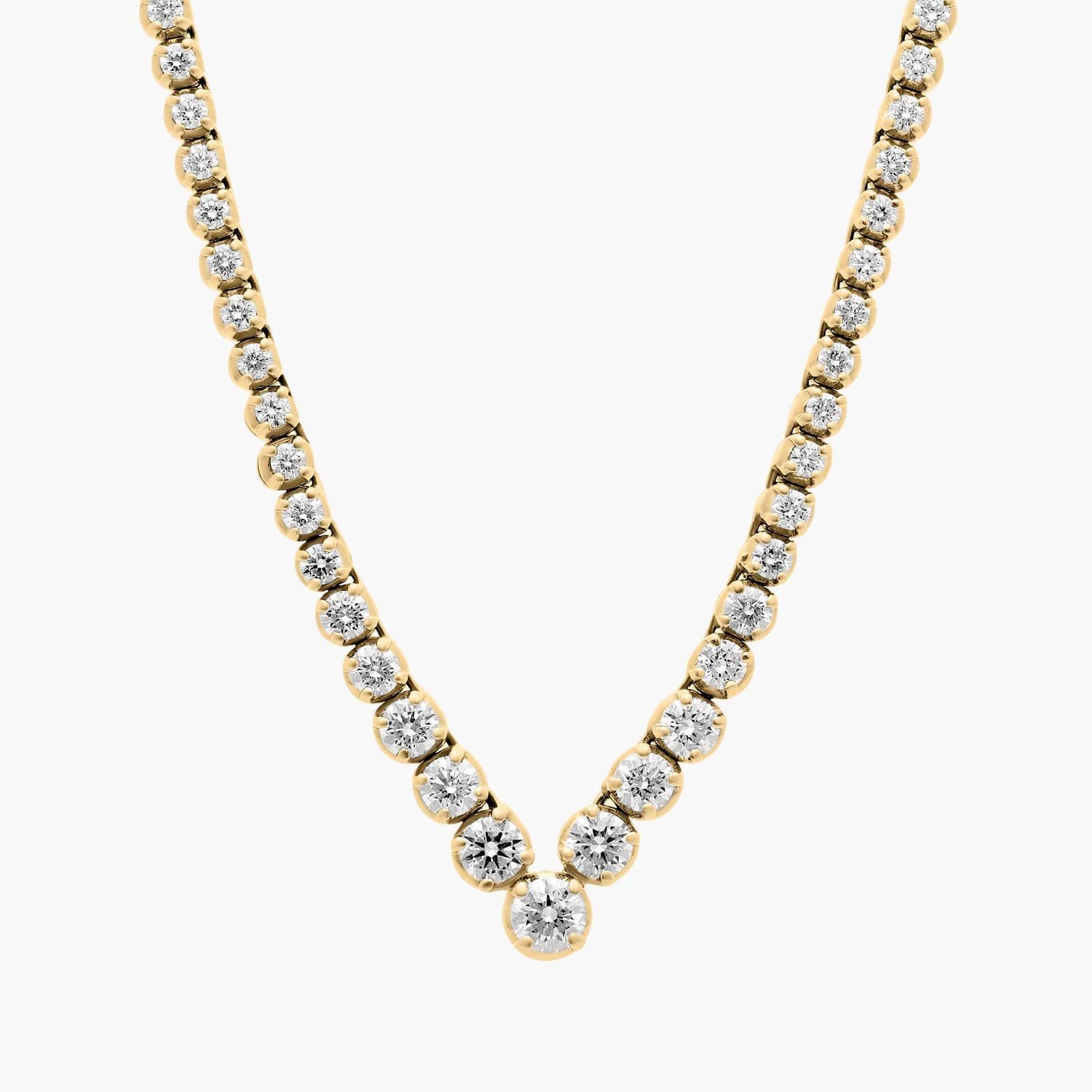 18 " Chevron Lab Grown Diamond Eternity Necklace