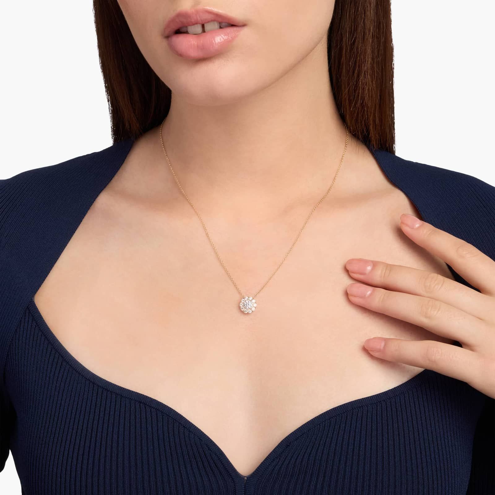 Halo Lab Grown Diamond Pendant