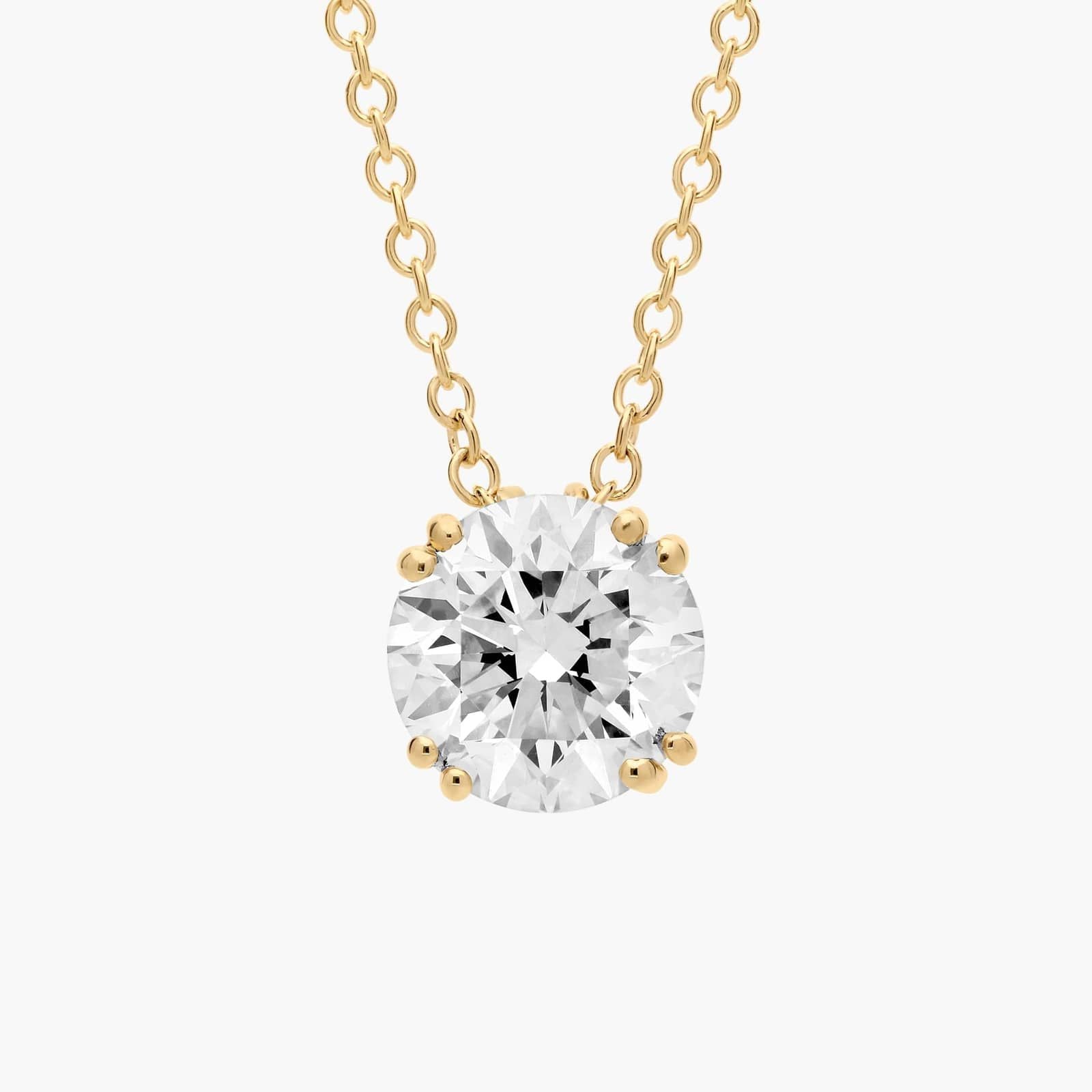 Double Prong Lab-Grown Diamond Pendant