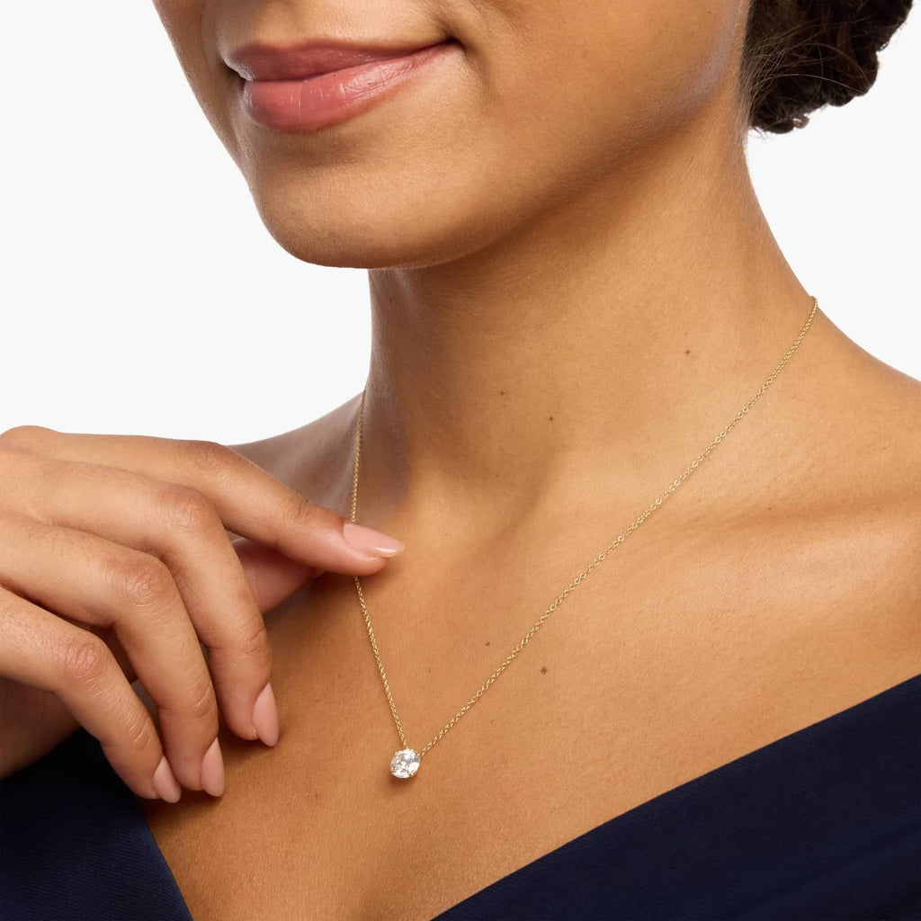 Double Prong Lab-Grown Diamond Pendant