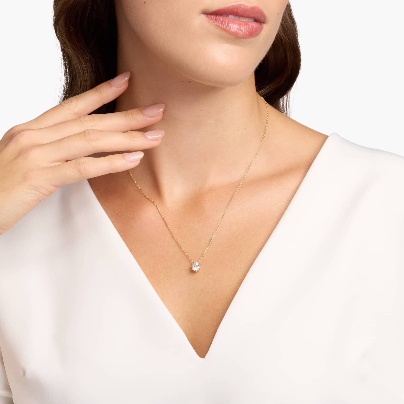 Wire Basket Lab-Grown Diamond Pendant