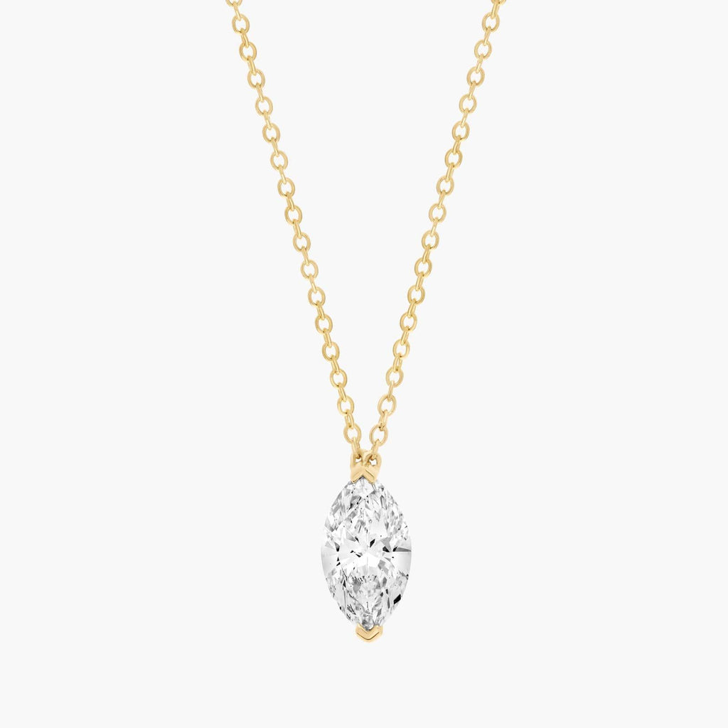 Marquise Cut Lab-Grown Diamond Solitaire Pendant
