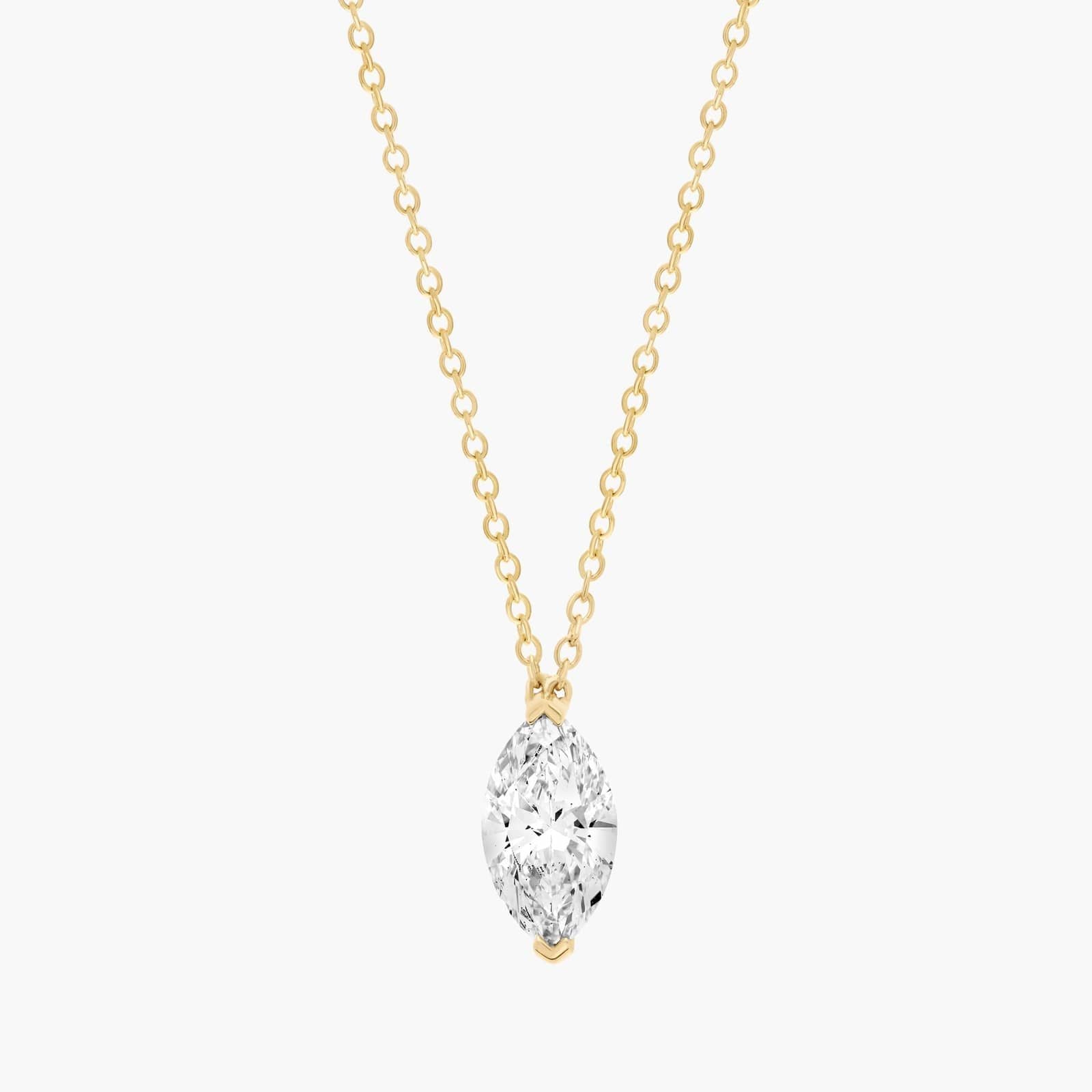 Marquise Cut Lab-Grown Diamond Solitaire Pendant