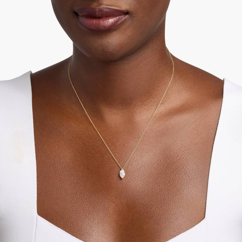 Marquise Cut Lab-Grown Diamond Solitaire Pendant