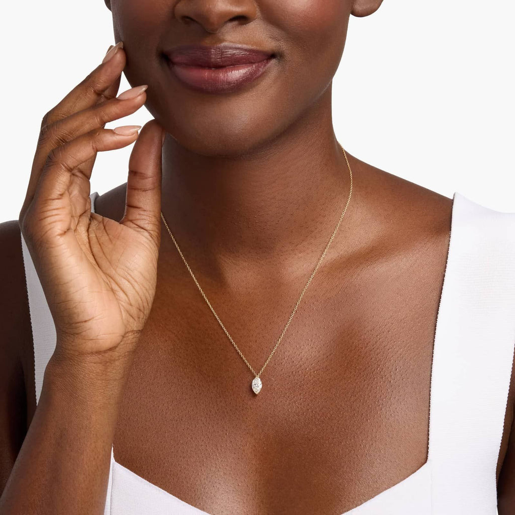 Marquise Cut Lab-Grown Diamond Solitaire Pendant